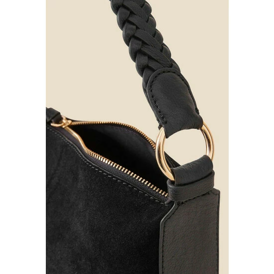 Accessorize Suede Woven Top Handle Bag For Female 4 Accessorize Suede Woven Top Handle Bag For Female - Image 2