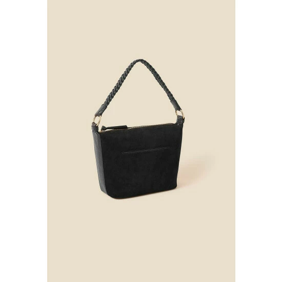 Accessorize Suede Woven Top Handle Bag For Female 5 Accessorize Suede Woven Top Handle Bag For Female - Image 3