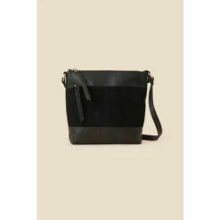 Accessorize Leather Double Zip Cross-Body Bag For Female